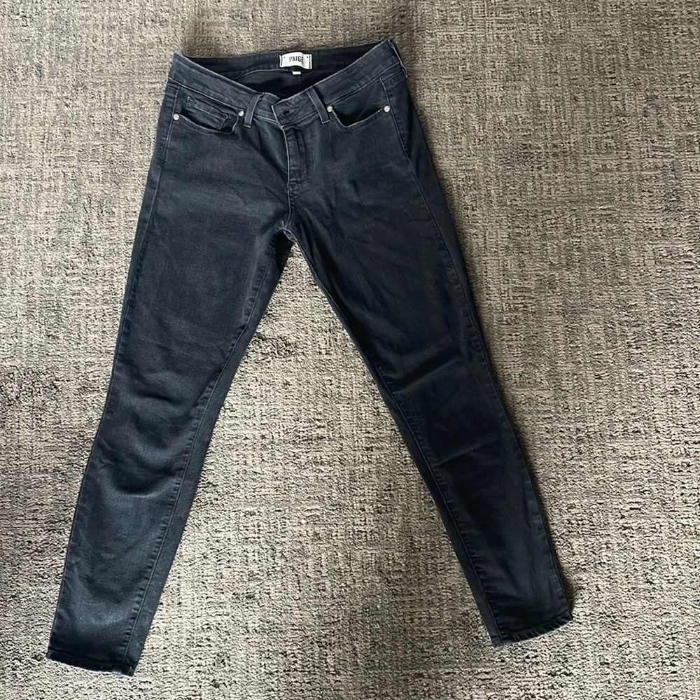 PAIGE verdugo black faded denim